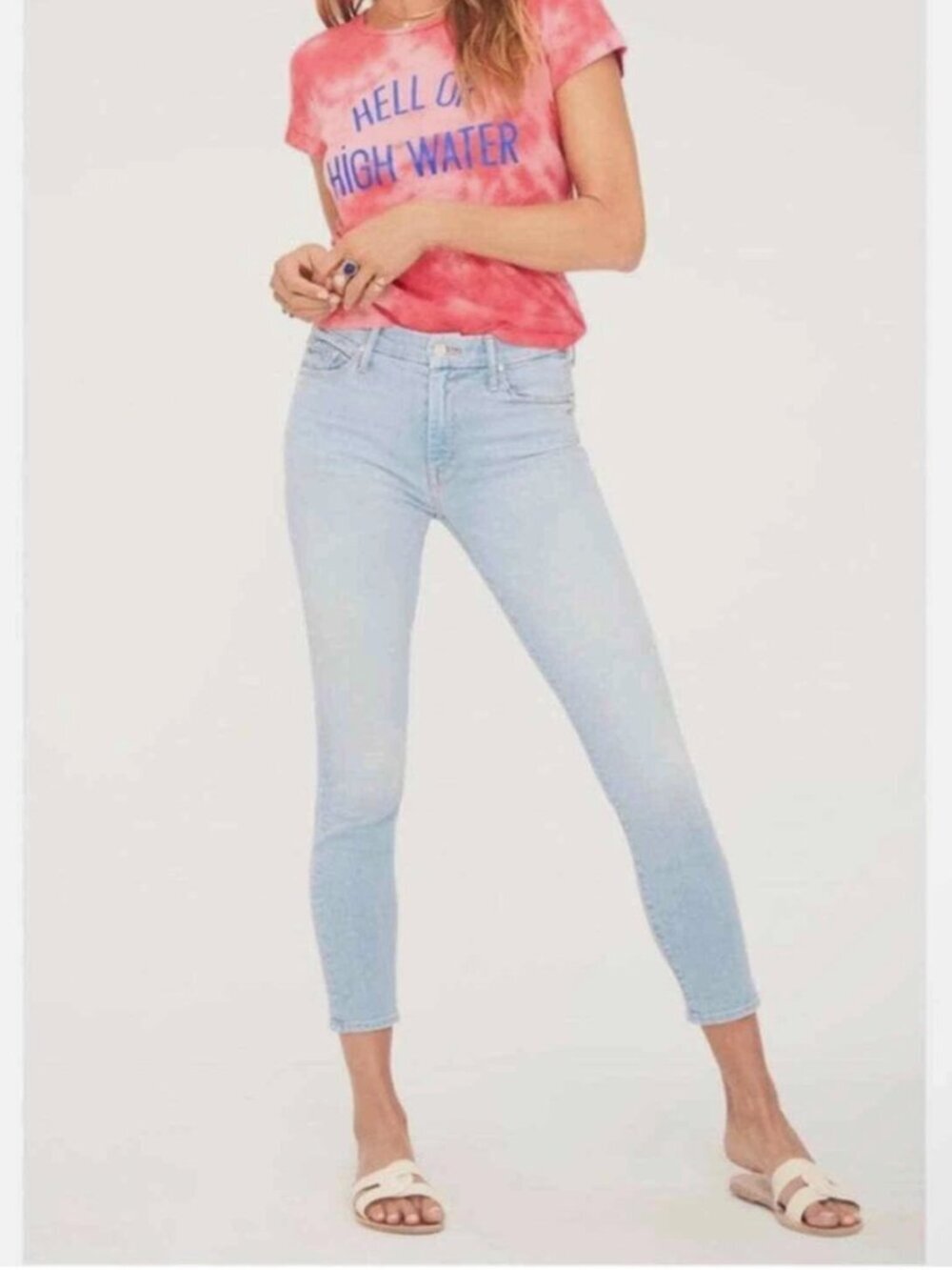 Mother The Looker Crop Jeans Fresh Catch Size 27 Skinny Jeans Made in USA